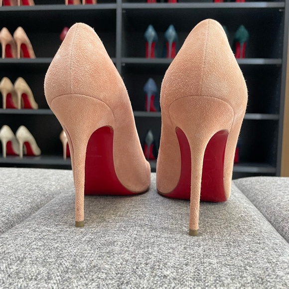 Christian Louboutin Décolleté (Kate) 100, Dusty Pink Suede EU38.5 (fits a US8) - Picture 4 of 8